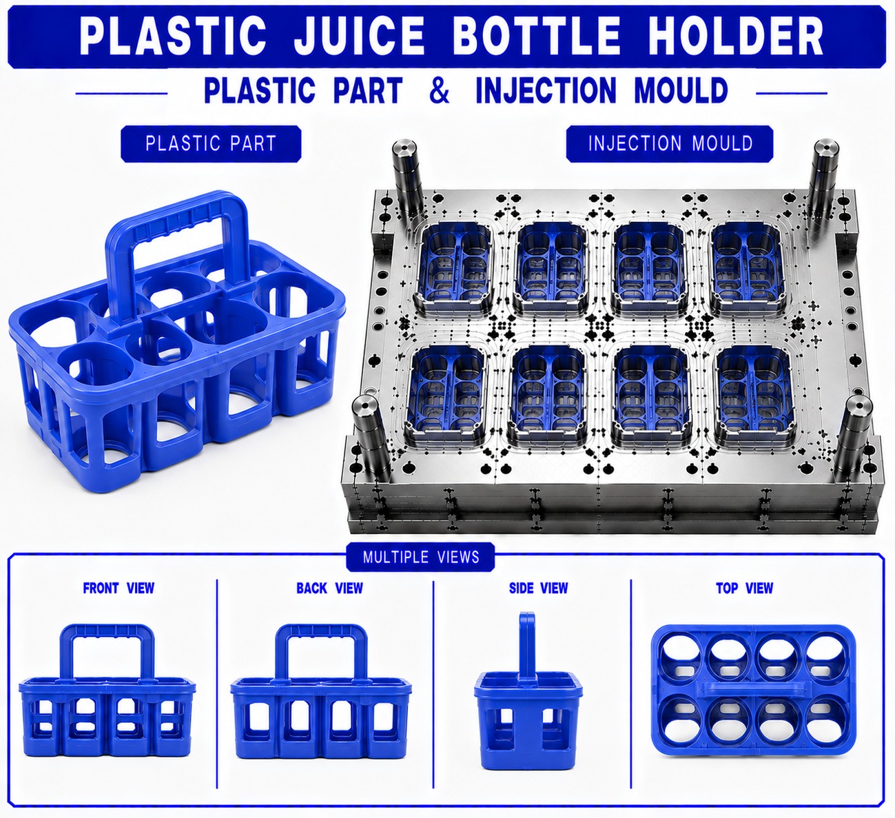 Plastic Juice Bottle Holder Mould and Moulding Service